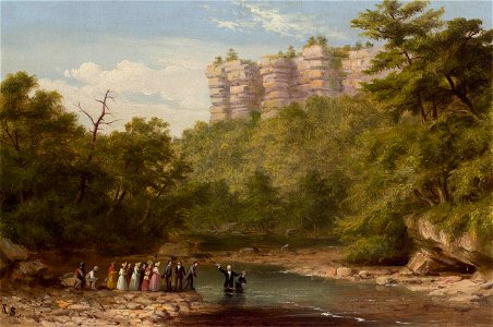'A Baptizing on the South Branch of the Potomac...' by William Thompson Russell Smith