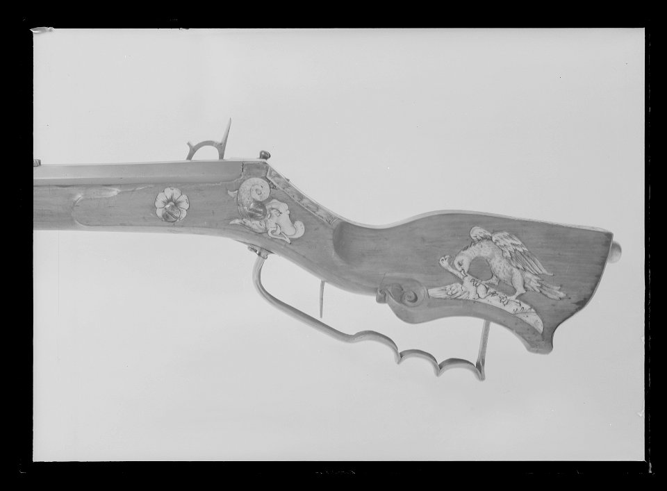 Snapplåslodbössa, lägglås, infjäderslås, Sverige, 1600-talets andra hälft - Livrustkammaren - 9763