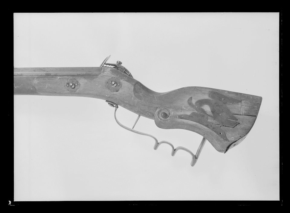 Snapplåslodbössa, springlås, infjäderslås, Sverige, 1600-talets mitt - Livrustkammaren - 44007