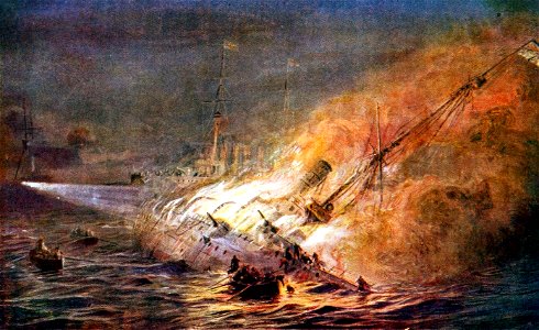 SMS Leipzig sinking