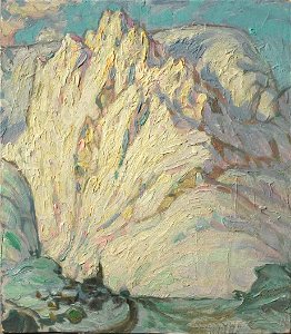 Snowy Mountains. Study from Lofoten (Anna Boberg) - Nationalmuseum - 20503