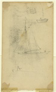 Small sailboat and rowboats LCCN2004660173
