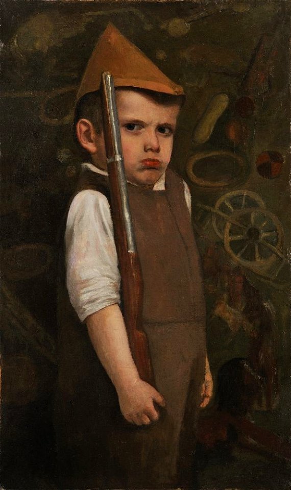 Soběslav Hippolyt Pinkas (1827-1901) - Chlapec s puškou