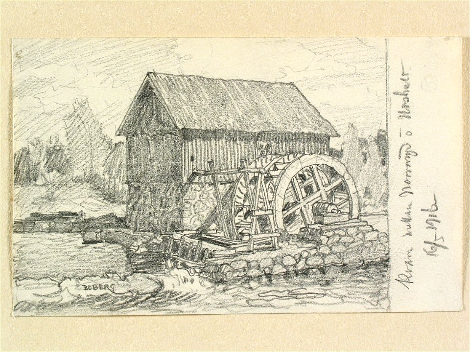 Småland, Kinnevalds hd., Urshults sn. Kvarn mellan Urshult och Norraryd - Nordiska museet - NMA.0088433