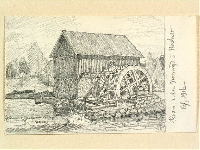 Småland, Kinnevalds hd., Urshults sn. Kvarn mellan Urshult och Norraryd - Nordiska museet - NMA.0088433