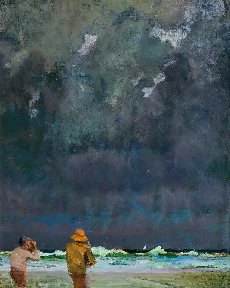 Men at the Shore by Henry Bayley Snell