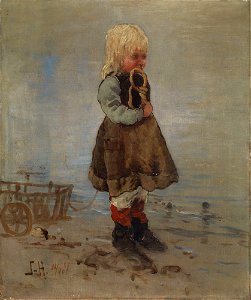 Frithjof Smith-Hald - Pike med vogn og smørkringle - NMK.2010.0071 - National Museum of Art, Architecture and Design