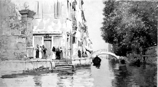 Francis Hopkinson Smith - Canal Scene - 35.1684 - Museum of Fine Arts