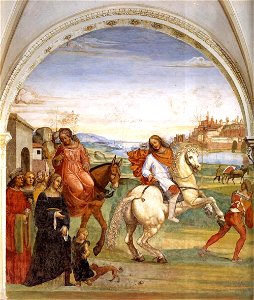 Sodoma - Life of St Benedict, Scene 1 - Benedict Leaves His Parent's House - WGA21564