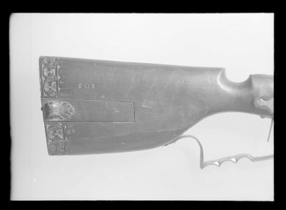 Snapplåslodbössa, lägglås, infjäderslås, Sverige ca 1670 (Rosersberg) - Livrustkammaren - 61147