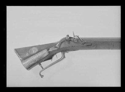Snapplåslodbössa, lägglås, infjäderslås, Sverige ca 1645 - Livrustkammaren - 18325