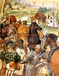 Sodoma - Life of St Benedict, Scene 30 - Benedict Foretells the Destruction of Montecassino (detail) - WGA21580