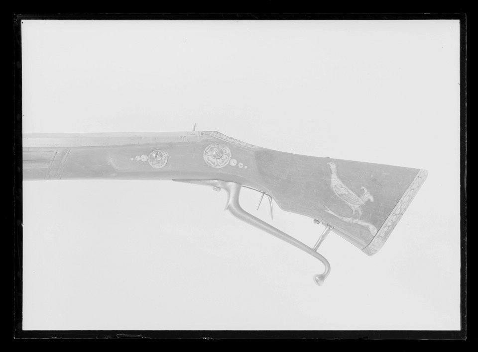 Snapplåslodbössa, lägglås, infjäderslås, Sverige ca 1645 - Livrustkammaren - 26887