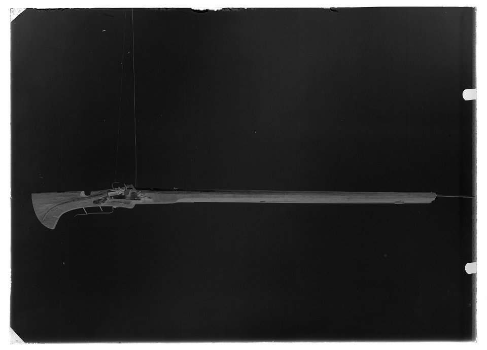 Snapplåsmusköt, lägglås, utfjäderslås, Sverige ca 1600 - Livrustkammaren - 60256-negative