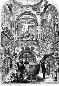 Soane The Sarcophagus Room ILN 1864. Free illustration for personal and commercial use.