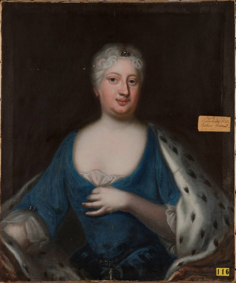 Sofia Charlotta Karolina, 1678-1749, prinsessa av Hessen-Kassel hertiginna av Meckle (David Kock) - Nationalmuseum - 14785