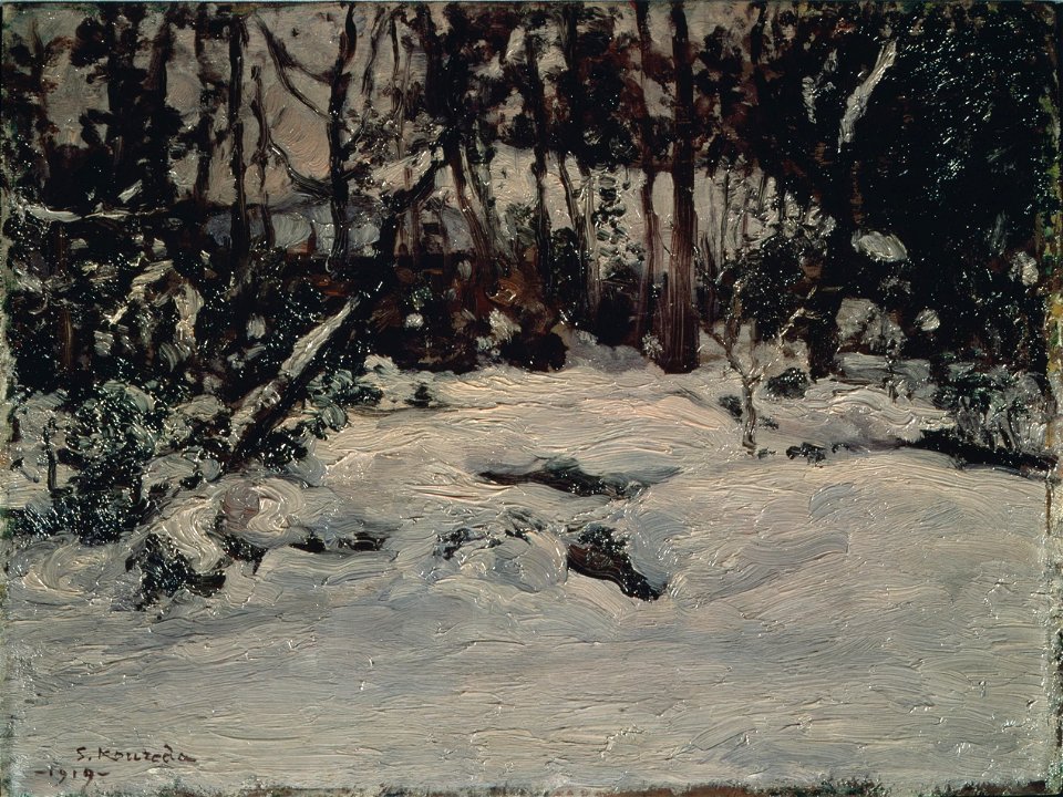 Snow Scene by Kuroda Seiki (Mie Prefectural Art Museum)