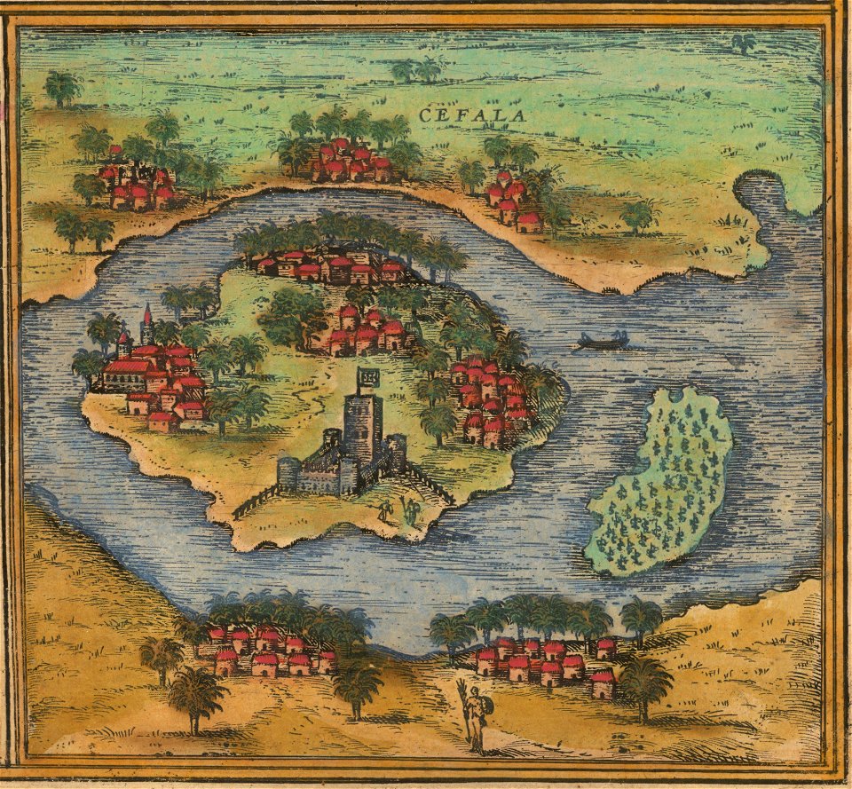 Sofala - Ca. 1572 view of Aden and 3 other ports (cropped)
