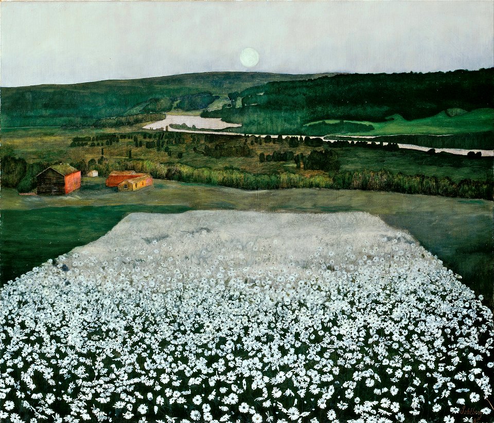 Harald Sohlberg - Flower Meadow in the North - Google Art Project