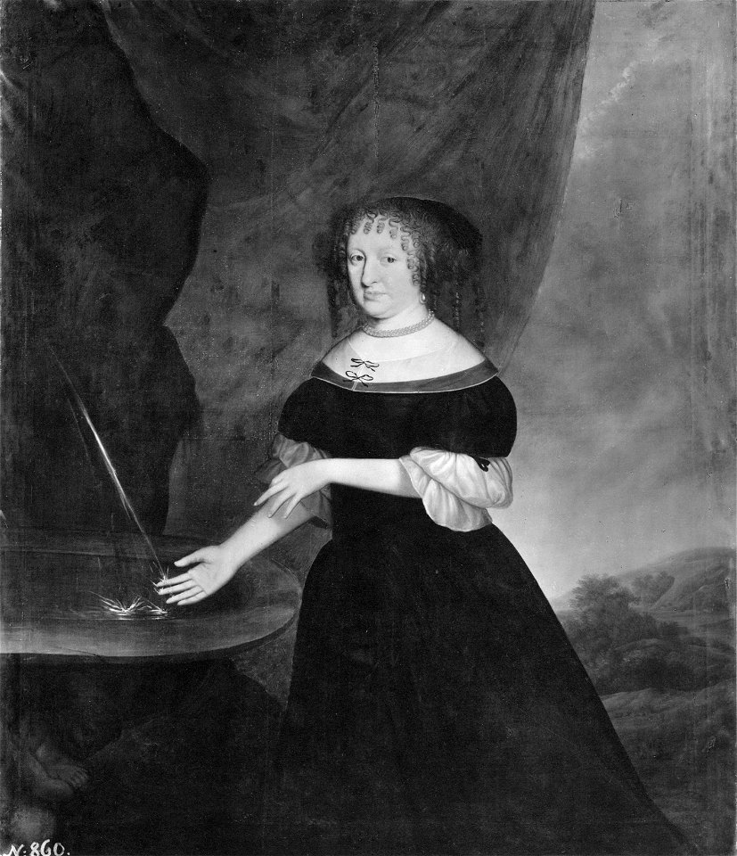 Sofia Augusta, 1630-1680, prinsessa av Holstein-Gottorp hertiginna av Anhalt-Zerbst - Nationalmuseum - 15568. Free illustration for personal and commercial use.