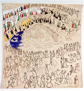 Society with cylinders (Malevich, ca. 1908)