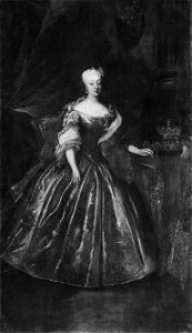Sofia Magdalena, 1700-1770, prinsessa av Brandenburg-Kulmbach (Johann Salomon Wahl) - Nationalmuseum - 15803. Free illustration for personal and commercial use.