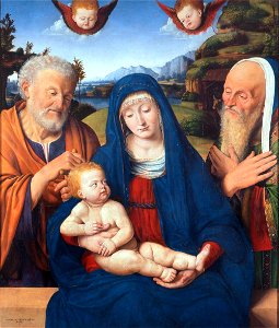 Solario - Madonna and Child with St. Joseph and St. Simeon, 1495