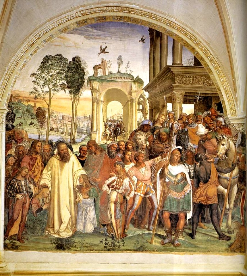 Sodoma - Life of St Benedict, Scene 12 - Benedict Receives Maurus and Placidus - WGA21573
