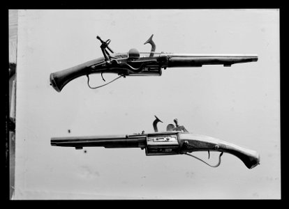 Snapplåsrevolver för fyra skott, Sverige 1630-tal - Livrustkammaren - 68863