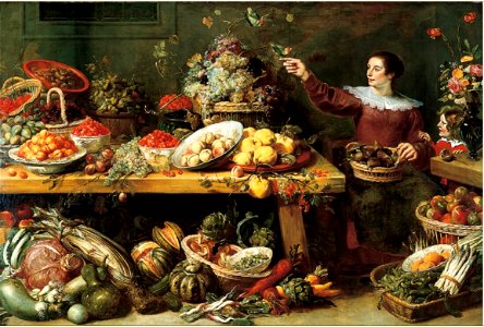 Frans Snyders - Still Life with Fruit and Vegetables. Free illustration for personal and commercial use.