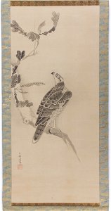 Soga Nichokuan - Hawks (Taka zu) - 2018.853.15a, b - Metropolitan Museum of Art