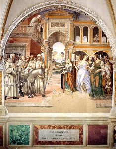 Sodoma - Life of St Benedict, Scene 19 - Benedict Sends away the Harlots - WGA21577