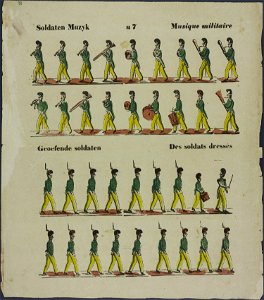 Soldaten muzyk-Catchpenny print-Borms 0550
