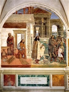 Sodoma - Life of St Benedict, Scene 3 - Benedict Repairs a Broken Colander through Prayer - WGA21565