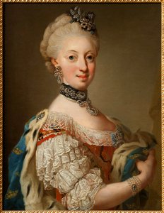 Sofia Magdalena, 1746-1813, drottning av Sverige prinsessa av Danmark (Lorens Pasch d.y.) - Nationalmuseum - 15109. Free illustration for personal and commercial use.