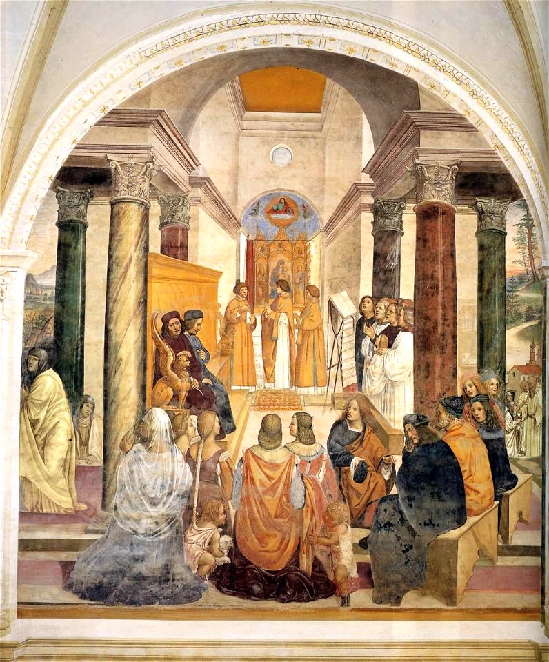 Sodoma - Life of St Benedict, Scene 33 - Benedict Gives Posthumous Absolution to Two Nuns - WGA21583