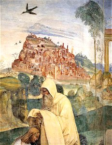 Sodoma - Life of St Benedict, Scene 4 - The Monk Romanus Dresses Benedict (detail) - WGA21567