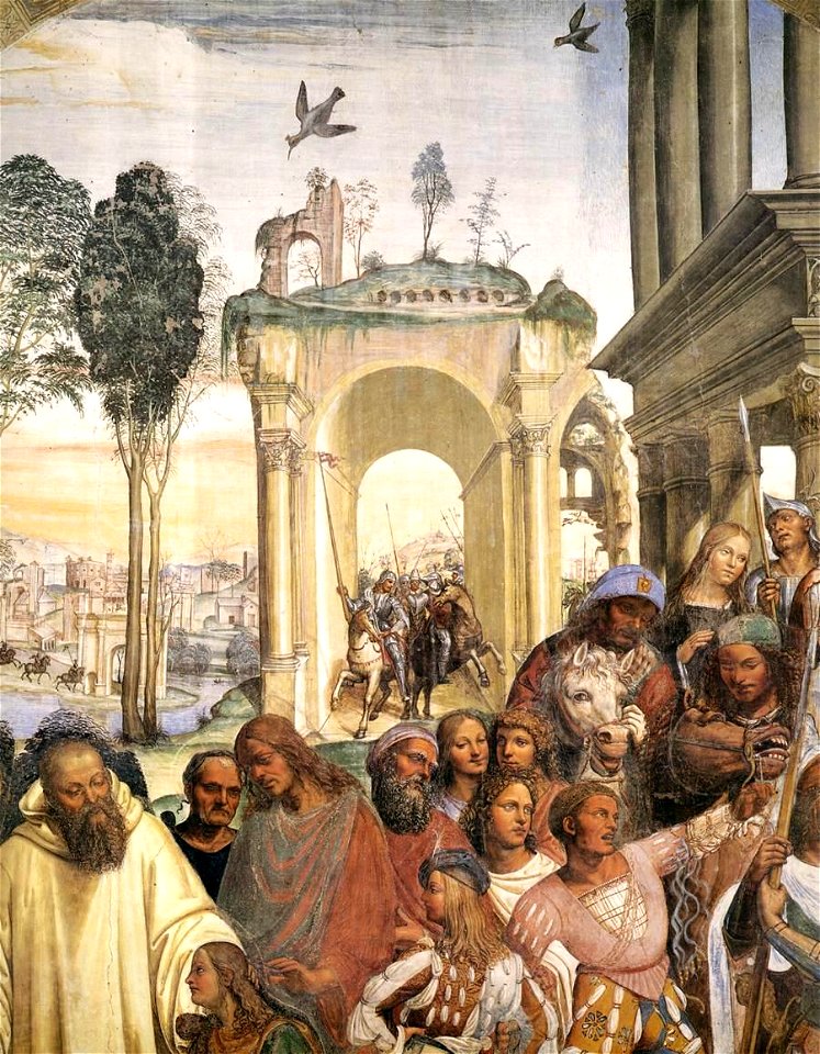 Sodoma - Life of St Benedict, Scene 12 - Benedict Receives Maurus and Placidus (detail) - WGA21574