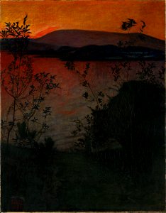 Harald Sohlberg - Evening Glow - NG.M.00441 - National Museum of Art, Architecture and Design. Free illustration for personal and commercial use.