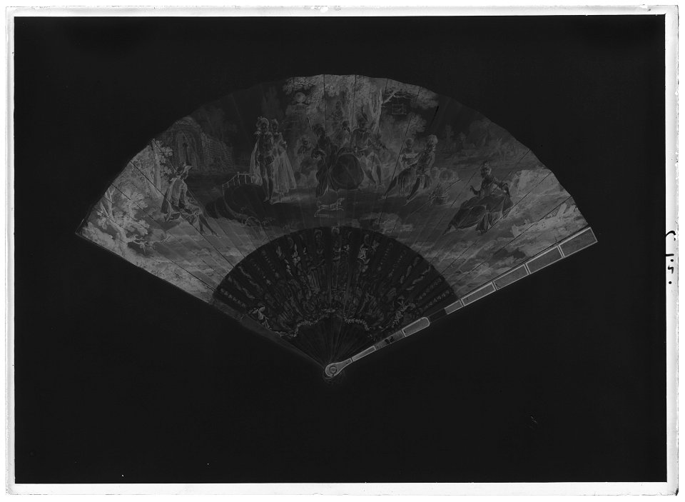 Solfjäder, 1700-tal - Livrustkammaren - 26595-negative