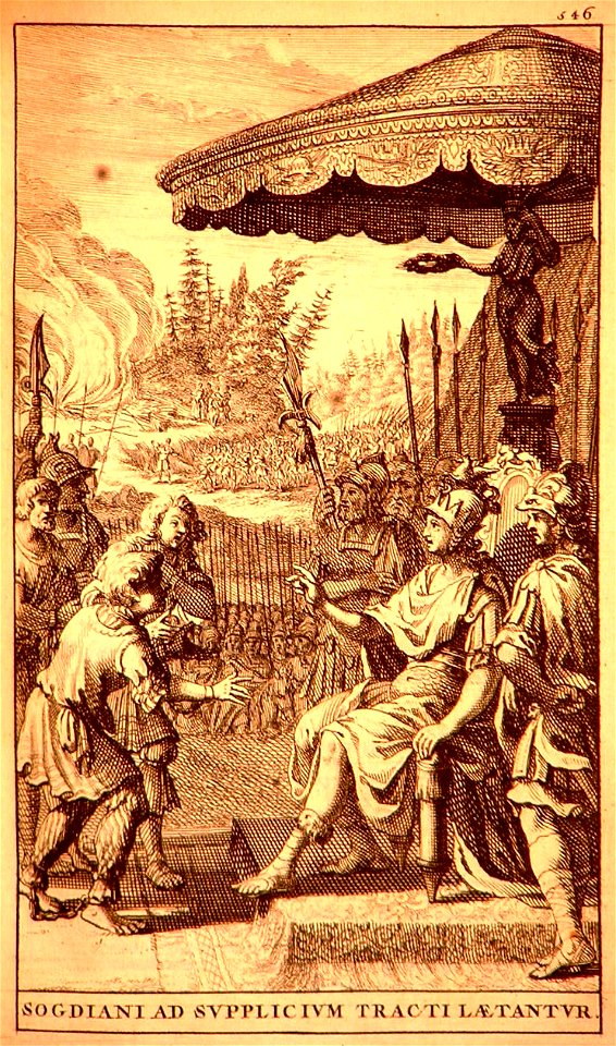Sogdian prisoners are joyful at being condemned by so great a king as Alexander, who consequently pardons them -Curtius 7.10.4-9- (1696)