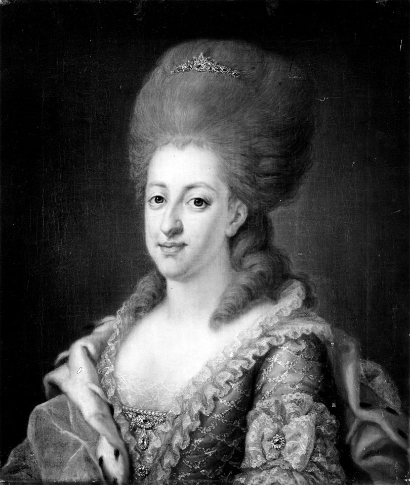 Sofia Magdalena, 1746-1813, prinsessa av Danmark drottning av Sverige (Adolf Ulrik Wertmüller) - Nationalmuseum - 15494