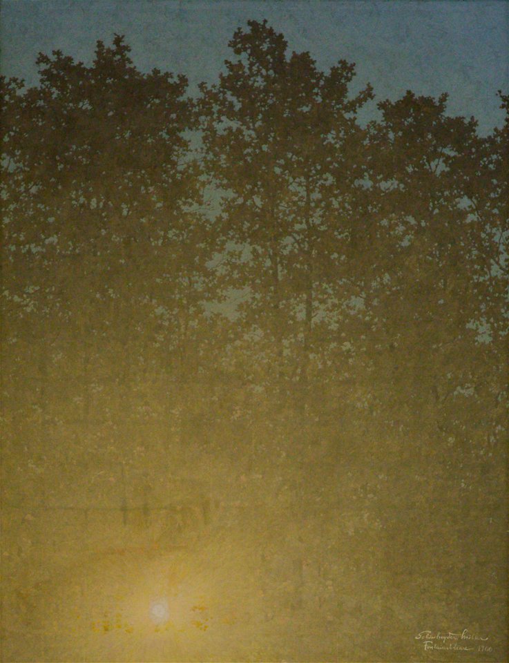 Solnedgang. Fontainebleau