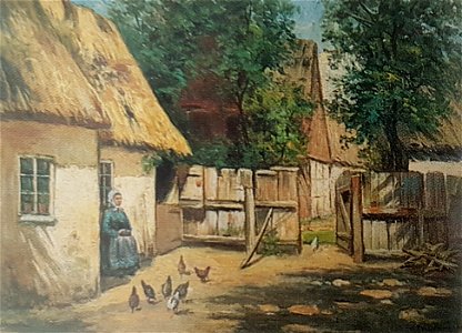 Solig skånsk gård x Frans Wilhelm Odelmark