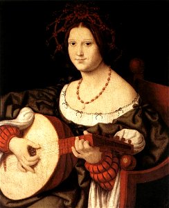 Andrea Solario - The Lute Player - WGA21604. Free illustration for personal and commercial use.