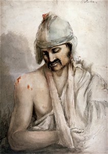 Soldier with bandaged head, by Charles Bell Wellcome L0029940