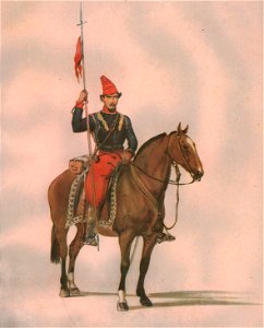 Soldado del Regimiento Auxiliar de los Andes - San Luis, según Rugendas
