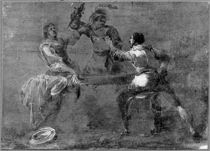 Soldiers Arguing (Leonard Bramer) - Nationalmuseum - 22317