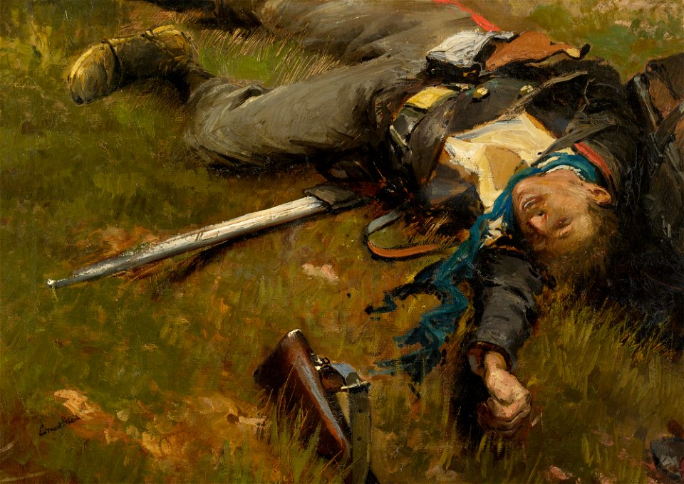 Soldat. (Mobile tué.), fragment du panorama de La Bataille de Champigny