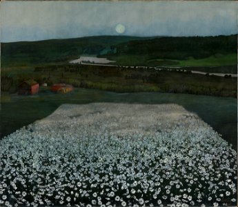 Harald Sohlberg - Flower Meadow in the North - NG.M.00692 - National Museum of Art, Architecture and Design. Free illustration for personal and commercial use.